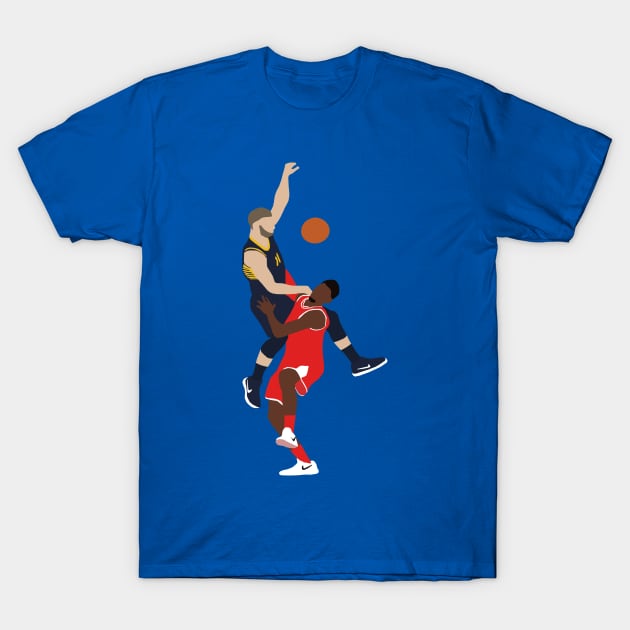 Domantas Sabonis Dunk on Bobby Portis T-Shirt by xRatTrapTeesx